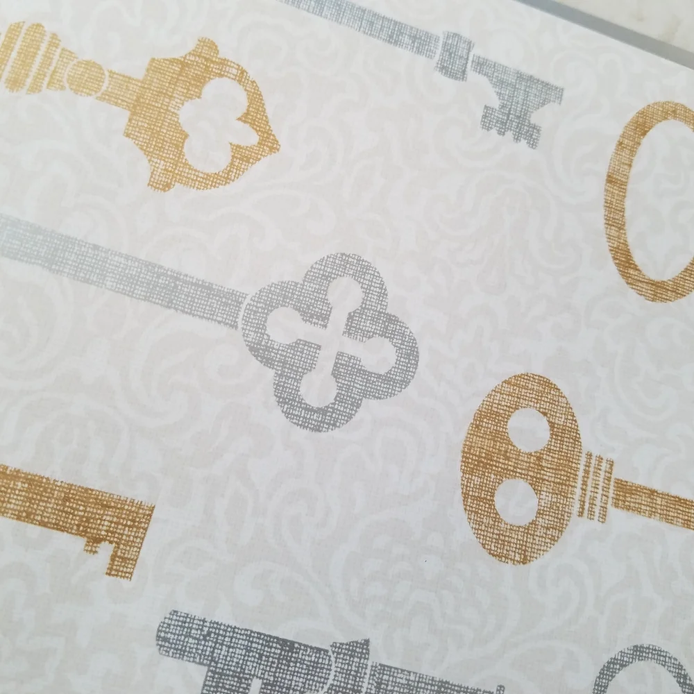 Wallpaper Border - Gold and Silver Keys